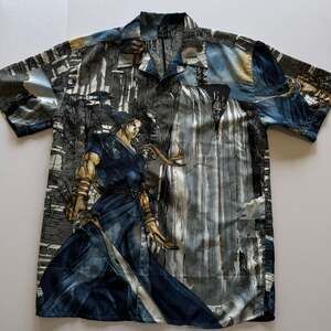 Claudio Nucci Vintage 90s Short Sleeve Patterned Men's Shirt